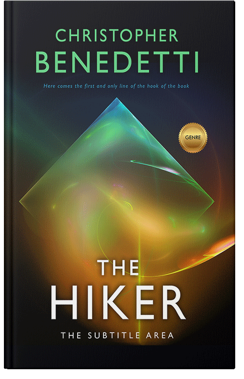 Front view of Premade Abstract Book Cover - Alpine