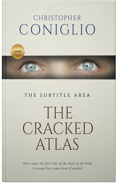 Front view of Premade Abstract Book Cover - Moon Mist