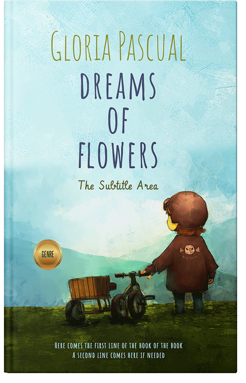 Front view of Premade Children's Book Cover - Thatch Green