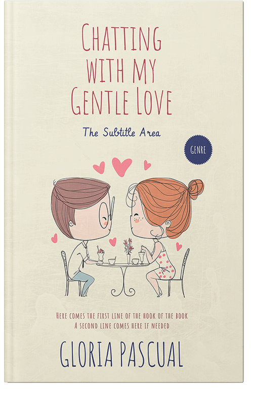 Front view of Premade Romance Book Cover - Ecru White