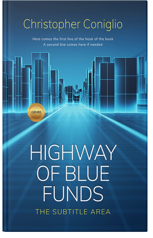 Front view of Premade Business Book Cover - Chathams Blue
