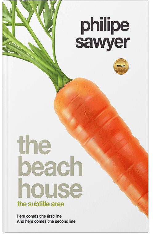 Front view of Premade Cookbooks & Food & Wine Book Cover - Jaffa