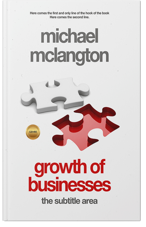 Front view of Premade Business Book Cover - Hint Of Red