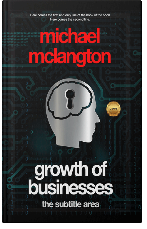 Front view of Premade Business Book Cover - Black Bean