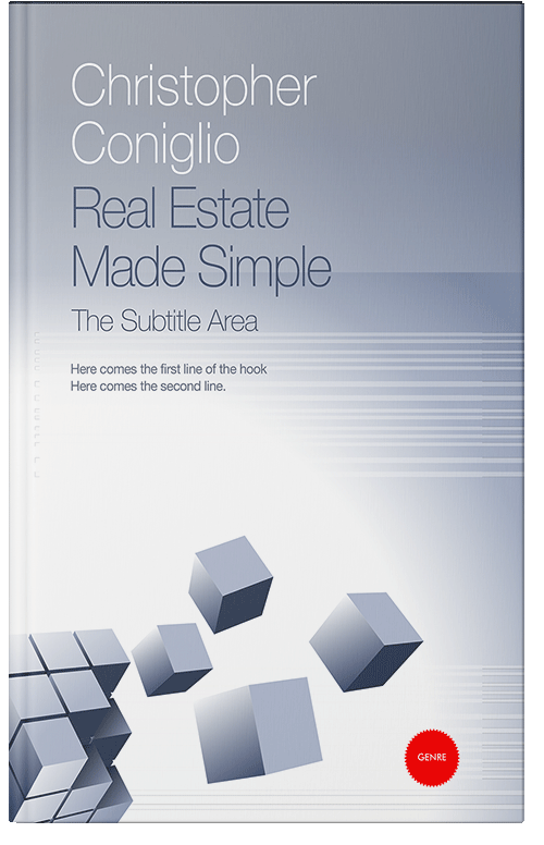 Front view of Cadet Blue #1379 - Premade Abstract Book Cover