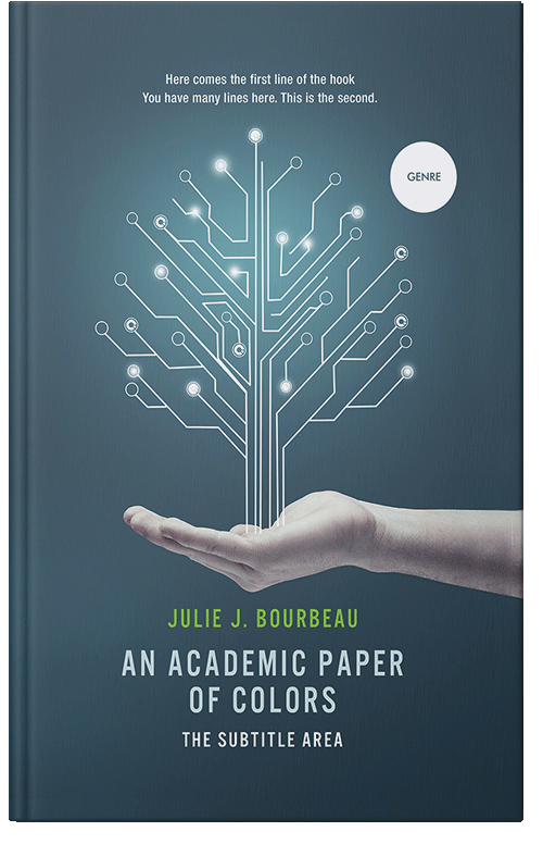 Front view of Premade Abstract Book Cover - William