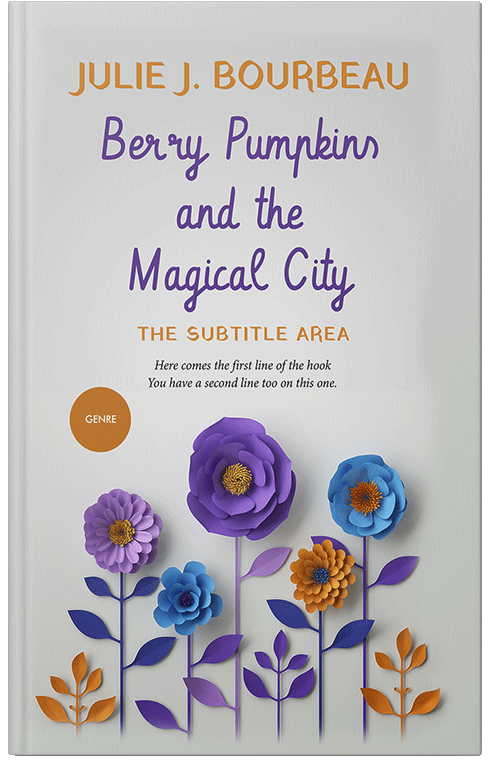 Front view of Premade Poetry Book Cover - Quill Gray