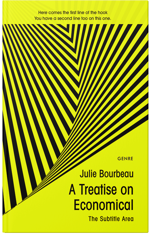 Front view of Premade Abstract Book Cover - Yellow