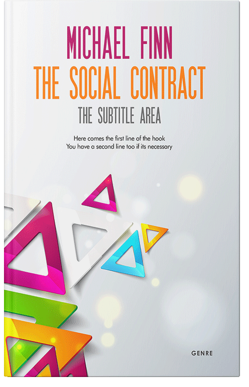 Front view of Premade Abstract Book Cover - Porcelain