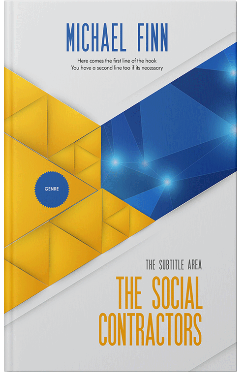 Front view of Premade Business Book Cover - Fun Blue