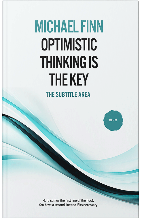 Front view of Premade Abstract Book Cover - Blue Dianne