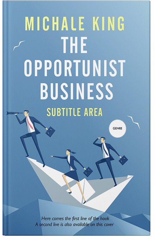 Front view of Premade Business Book Cover - Glacier