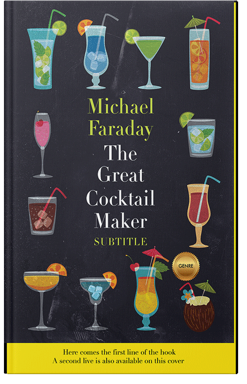 Front view of Premade Cookbooks & Food & Wine Book Cover - Steel Gray