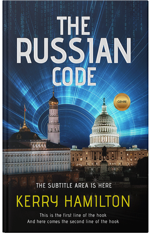 Front view of Premade Science Fiction Book Cover - Soft Amber