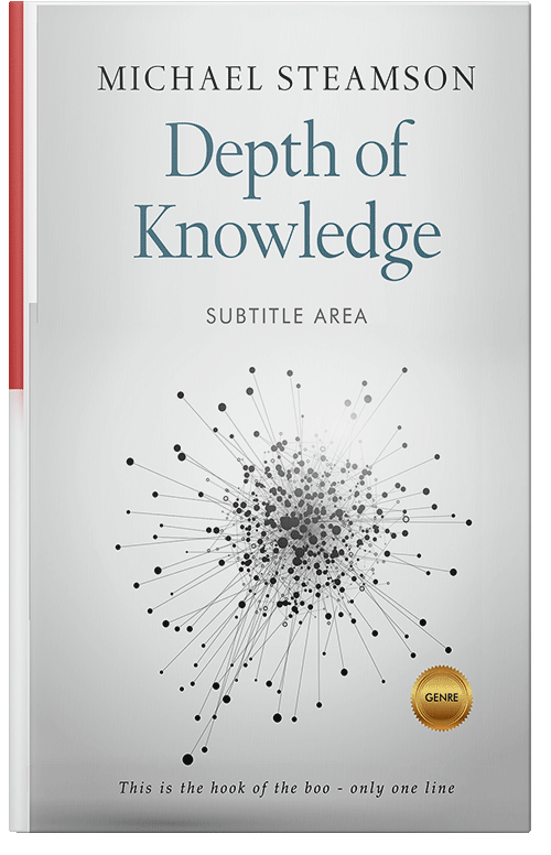 Front view of Premade Abstract Book Cover - Black Haze