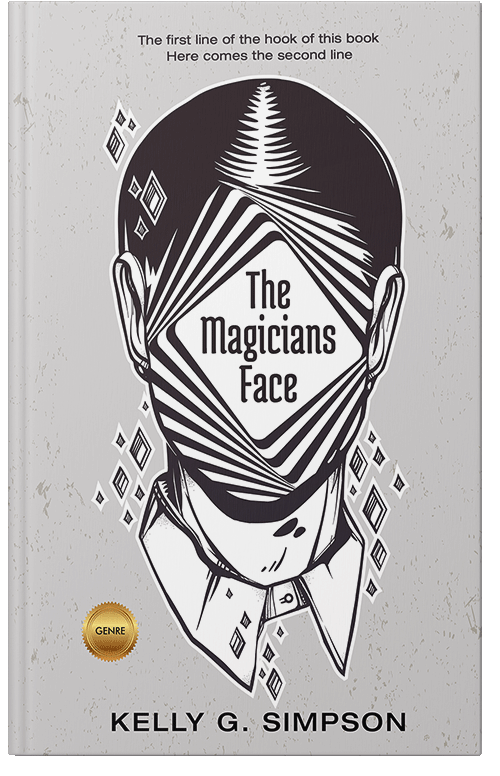 Front view of Premade Abstract Book Cover - Thunder