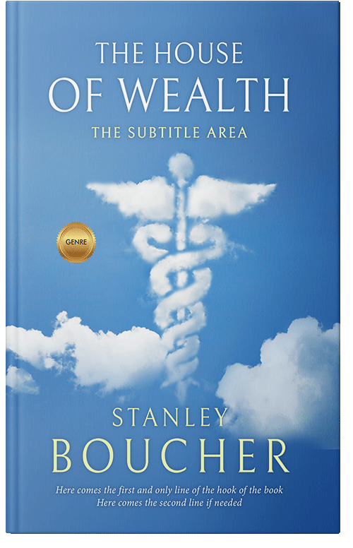 Front view of Premade Abstract Book Cover - Danube