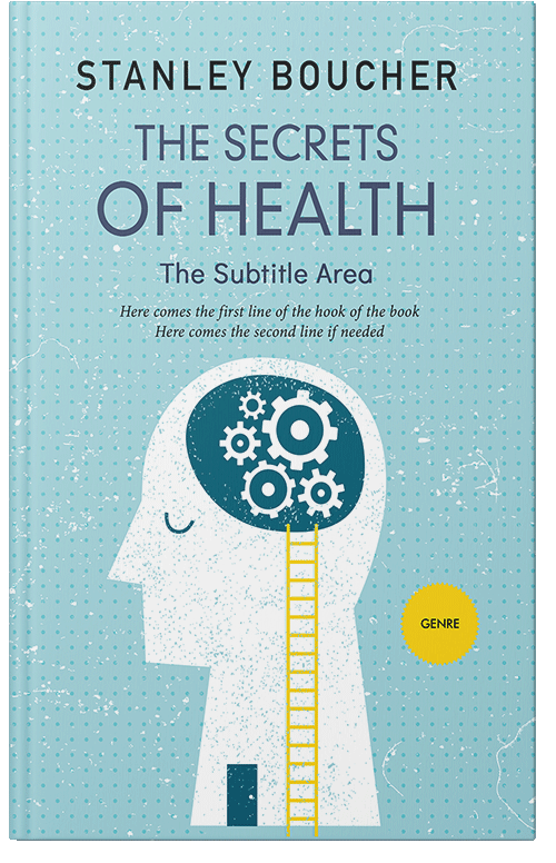 Front view of Premade Health & Mind & Body Book Cover - Powder Blue