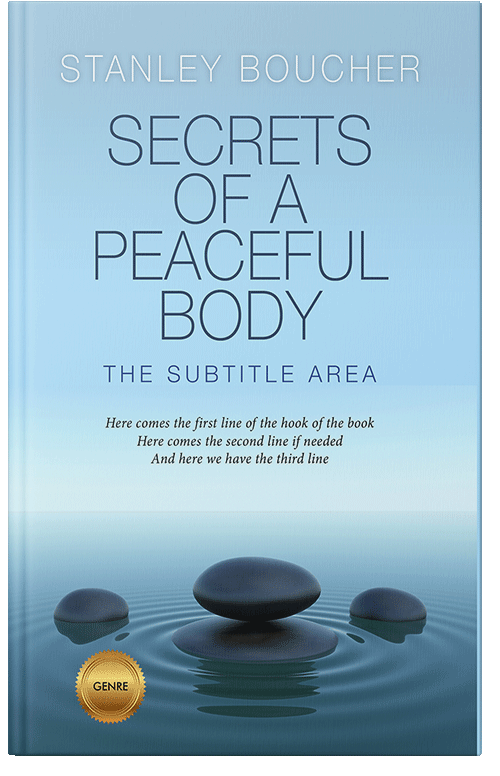 Front view of Premade Health & Mind & Body Book Cover - Blizzard Blue