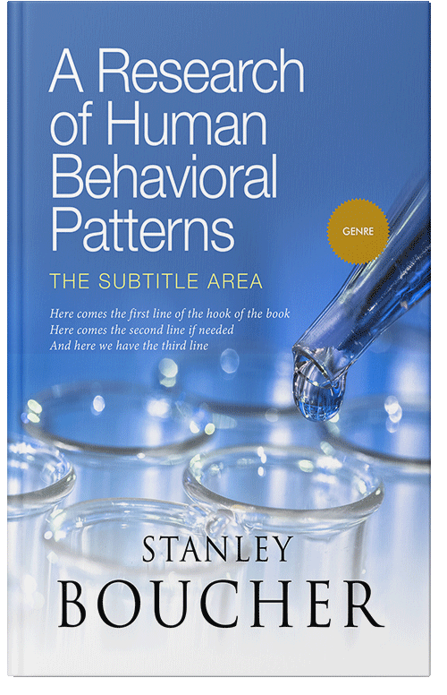 Front view of Premade Science & Nature Book Cover - Steel Blue