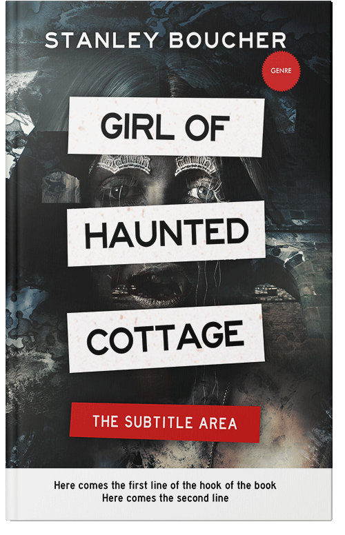 Front view of Premade Horror Book Cover - My Pink