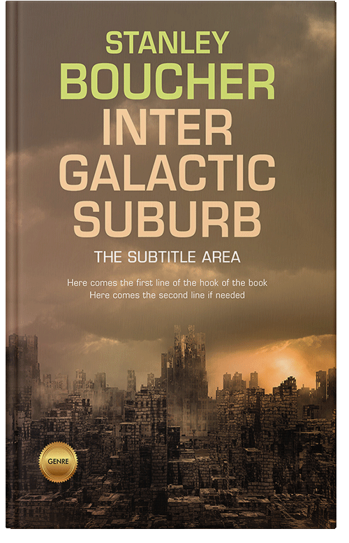 Front view of Premade Apocalyptica Book Cover - Yellow Metal