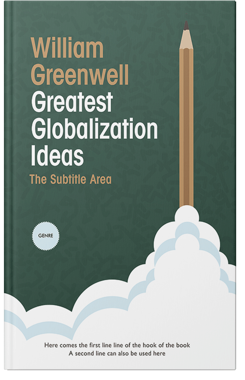 Front view of Premade Business Book Cover - Mineral Green