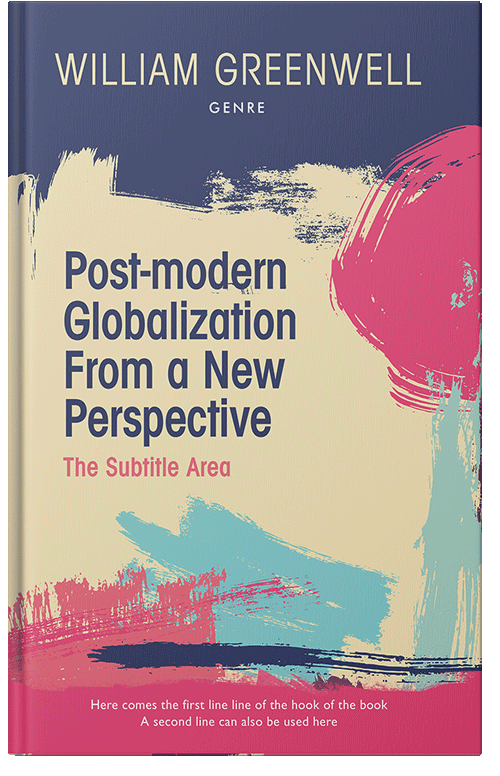 Front view of Premade Abstract Book Cover - Beryl Green