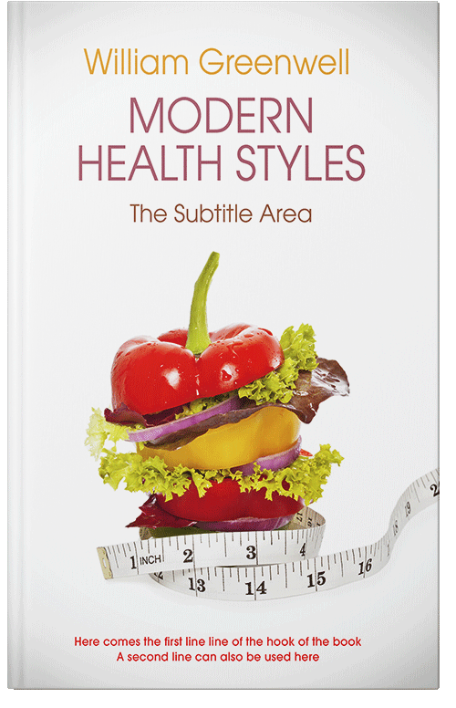 Front view of Premade Health & Dieting & Fitness Book Cover - Golden Grass