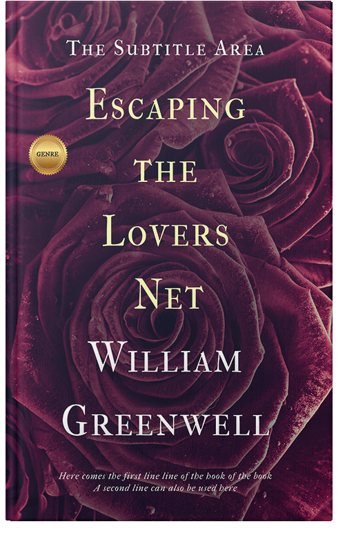 Front view of Premade Romance Book Cover - Wine Berry