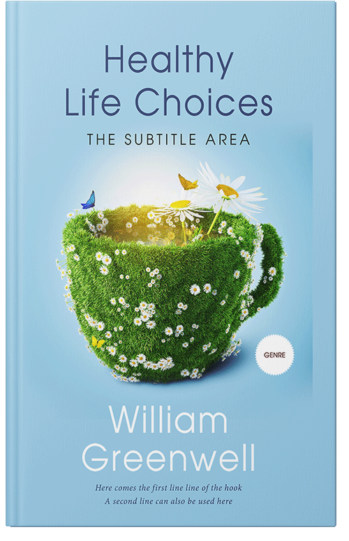 Front view of Premade Environment & Ecology Book Cover - Blizzard Blue