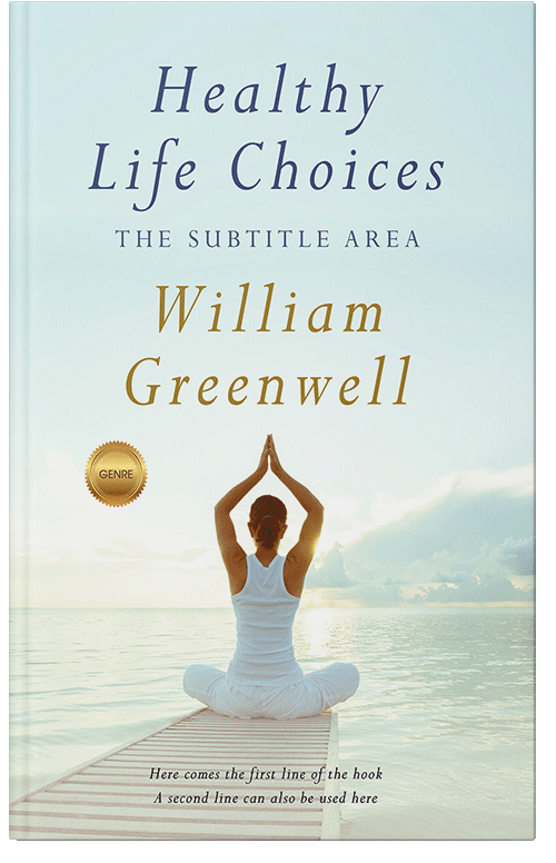 Front view of Premade Health & Mind & Body Book Cover - Harp