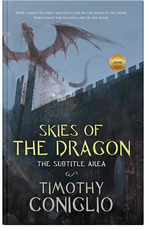 Front view of Premade Fantasy Book Cover - Shark