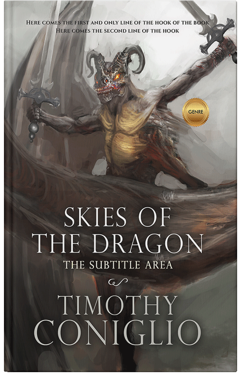 Front view of Premade Fantasy Book Cover - Armadillo