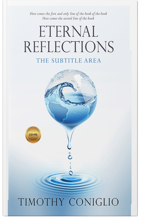 Front view of Premade Abstract Book Cover - Black Squeeze