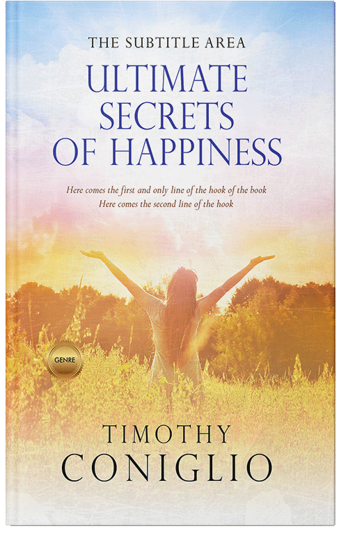 Front view of Premade Health & Mind & Body Book Cover - Dawn Pink