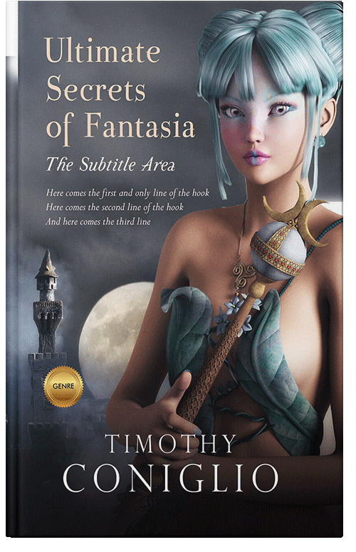 Front view of Premade Fantasy Book Cover - Tuna