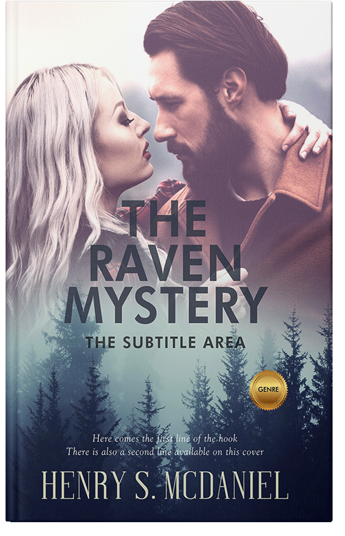 Front view of Premade Romance Book Cover - Pink Swan