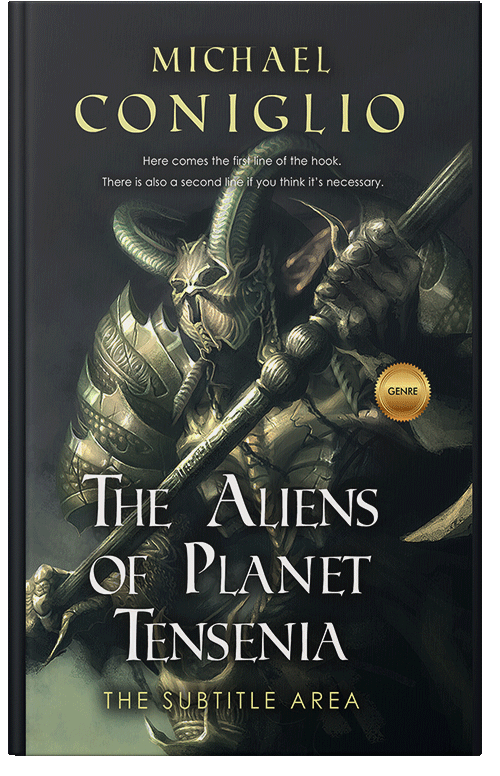 Front view of Premade Fantasy Book Cover - Shark