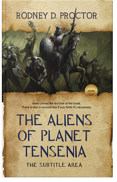 Front view of Premade Science Fiction Book Cover - Straw