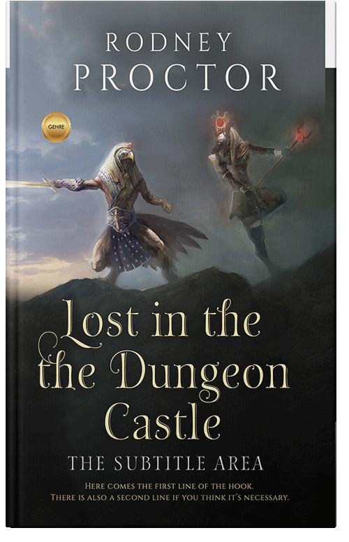 Front view of Premade Fantasy Book Cover - Shark