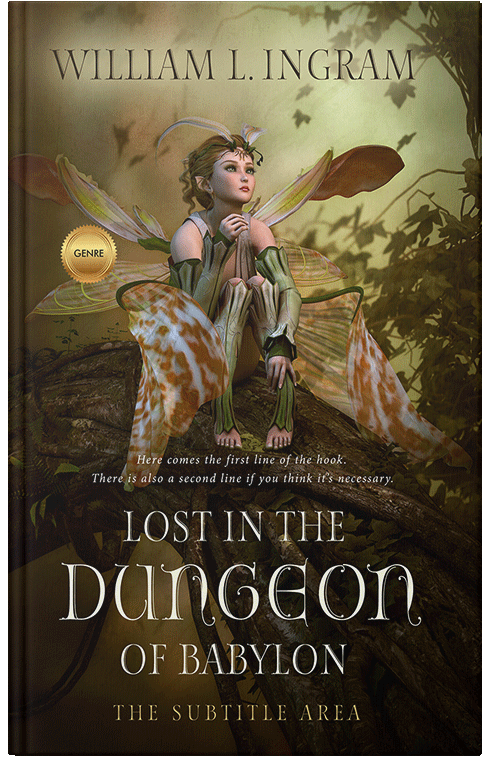 Front view of Premade Fantasy Book Cover - Graphite