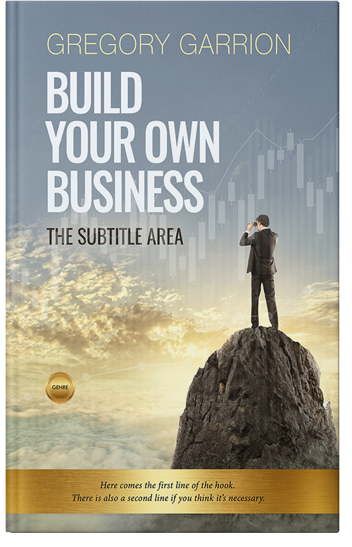 Front view of Premade Business Book Cover - Foggy Gray