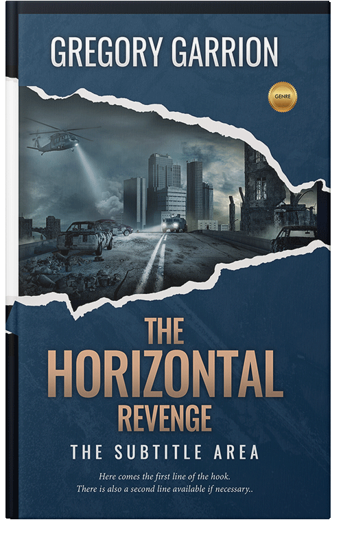 Front view of Premade Apocalyptica Book Cover - Nile Blue