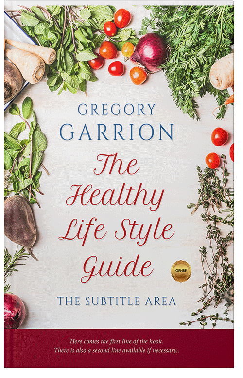 Front view of Premade Health & Dieting & Fitness Book Cover - Pampas