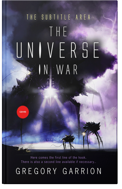 Front view of Premade Science Fiction Book Cover - Lavender Gray