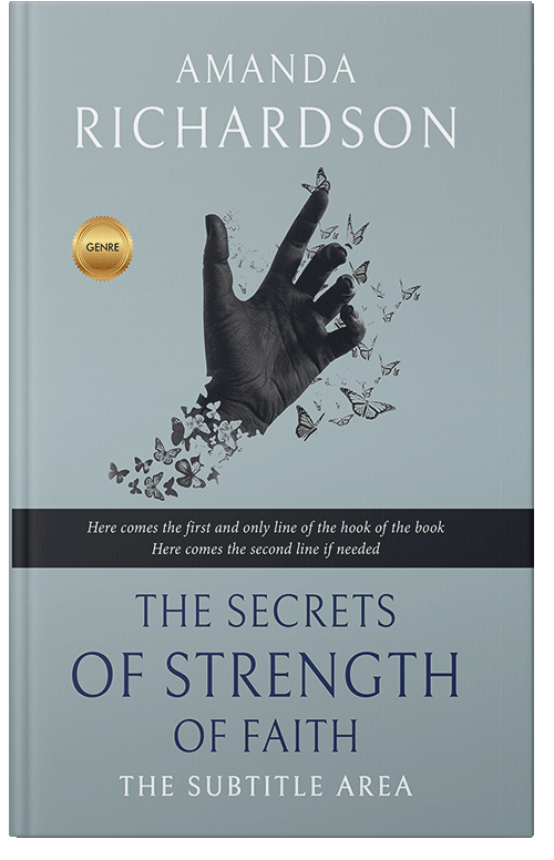 Front view of Premade Religion & Spirituality Book Cover - Hit Gray