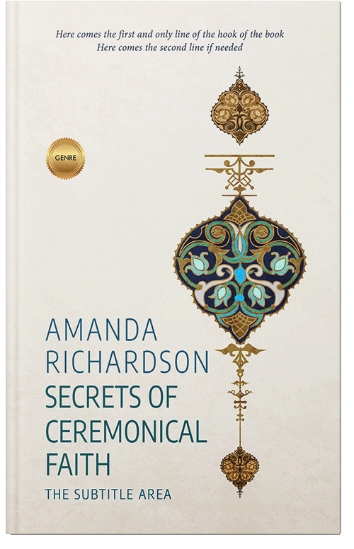 Front view of Premade Religion & Spirituality Book Cover - Pampas