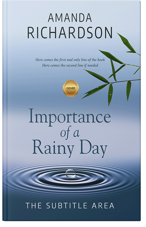 Front view of Premade Environment & Ecology Book Cover - Periwinkle Gray