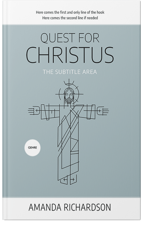 Front view of Premade Religion & Spirituality Book Cover - Tower Gray